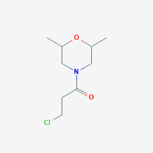 molecular formula C9H16ClNO2 B1318017 4-(3-Chloropropanoyl)-2,6-dimethylmorpholine CAS No. 915920-51-3