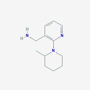 molecular formula C12H19N3 B1318020 [2-(2-Methyl-1-piperidinyl)-3-pyridinyl]-methanamine CAS No. 953737-44-5