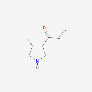 molecular formula C8H13NO B13180224 1-(4-Methylpyrrolidin-3-yl)prop-2-en-1-one 