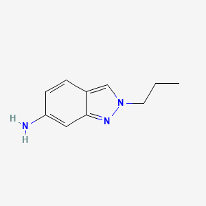 molecular formula C10H13N3 B13180241 2-Propyl-2H-indazol-6-amine 