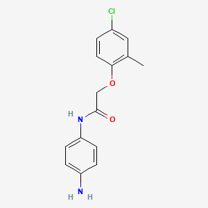 molecular formula C15H15ClN2O2 B1318026 N-(4-Aminophenyl)-2-(4-chloro-2-methylphenoxy)-acetamide CAS No. 953900-02-2