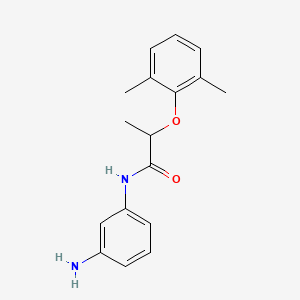 molecular formula C17H20N2O2 B1318027 N-(3-Aminophenyl)-2-(2,6-dimethylphenoxy)-propanamide CAS No. 953756-73-5