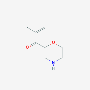 molecular formula C8H13NO2 B13180298 2-Methyl-1-(morpholin-2-yl)prop-2-en-1-one 
