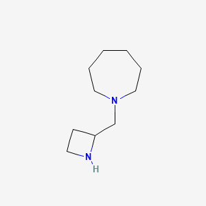 molecular formula C10H20N2 B13180307 1-[(Azetidin-2-yl)methyl]azepane 