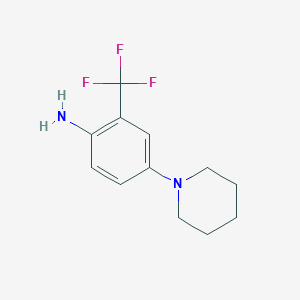molecular formula C12H15F3N2 B1318031 4-Piperidin-1-YL-2-(trifluoromethyl)aniline CAS No. 954260-57-2