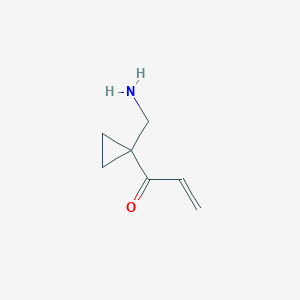 molecular formula C7H11NO B13180311 1-[1-(Aminomethyl)cyclopropyl]prop-2-en-1-one 