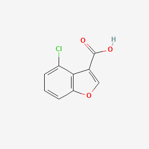 molecular formula C9H5ClO3 B13180320 4-Chloro-1-benzofuran-3-carboxylic acid 