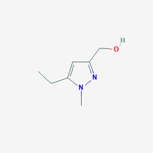 molecular formula C7H12N2O B13180341 (5-Ethyl-1-methyl-1H-pyrazol-3-yl)methanol 
