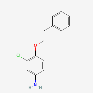 molecular formula C14H14ClNO B1318035 3-Chloro-4-(phenethyloxy)aniline CAS No. 80019-76-7