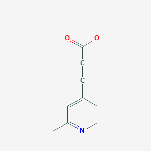 molecular formula C10H9NO2 B13180356 Methyl3-(2-methylpyridin-4-YL)propiolate 