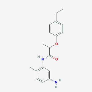 molecular formula C18H22N2O2 B1318039 N-(5-Amino-2-methylphenyl)-2-(4-ethylphenoxy)-propanamide CAS No. 954273-01-9
