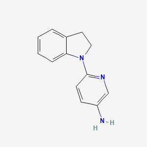 molecular formula C13H13N3 B1318040 6-(2,3-Dihydro-1H-indol-1-YL)-3-pyridinylamine CAS No. 937603-83-3