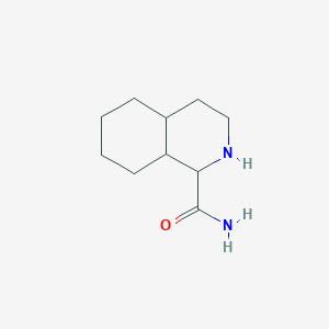 molecular formula C10H18N2O B13180409 Decahydroisoquinoline-1-carboxamide 