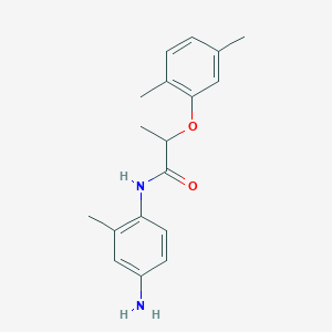 molecular formula C18H22N2O2 B1318042 N-(4-Amino-2-methylphenyl)-2-(2,5-dimethylphenoxy)propanamide CAS No. 954254-91-2