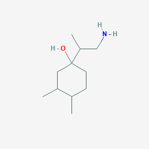 molecular formula C11H23NO B13180444 1-(1-Aminopropan-2-yl)-3,4-dimethylcyclohexan-1-ol 