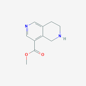 molecular formula C10H12N2O2 B13180446 Methyl 5,6,7,8-tetrahydro-2,6-naphthyridine-4-carboxylate 