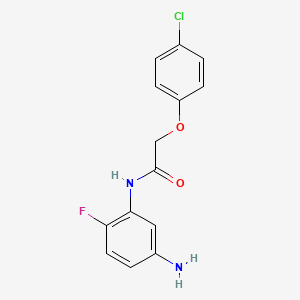 molecular formula C14H12ClFN2O2 B1318048 N-(5-Amino-2-fluorophenyl)-2-(4-chlorophenoxy)-acetamide CAS No. 954271-66-0