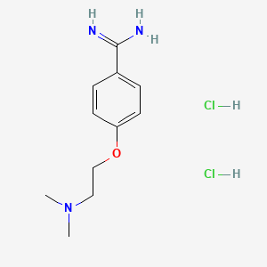molecular formula C11H19Cl2N3O B13180480 4-[2-(Dimethylamino)ethoxy]benzene-1-carboximidamide dihydrochloride 
