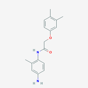 molecular formula C17H20N2O2 B1318050 N-(4-Amino-2-methylphenyl)-2-(3,4-dimethylphenoxy)acetamide CAS No. 954275-87-7