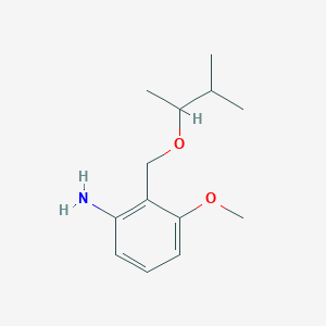 molecular formula C13H21NO2 B13180517 3-Methoxy-2-{[(3-methylbutan-2-yl)oxy]methyl}aniline 