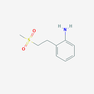 molecular formula C9H13NO2S B13180521 2-(2-Methanesulfonylethyl)aniline 