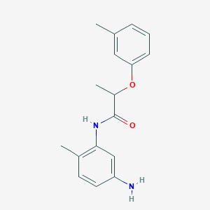 molecular formula C17H20N2O2 B1318053 N-(5-Amino-2-methylphenyl)-2-(3-methylphenoxy)-propanamide CAS No. 954256-34-9