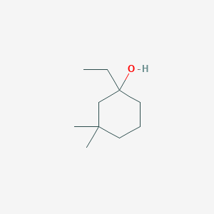 molecular formula C10H20O B13180560 1-Ethyl-3,3-dimethylcyclohexan-1-ol 