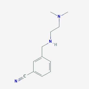 molecular formula C12H17N3 B13180563 3-({[2-(Dimethylamino)ethyl]amino}methyl)benzonitrile 