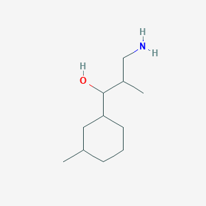 molecular formula C11H23NO B13180570 3-Amino-2-methyl-1-(3-methylcyclohexyl)propan-1-ol 