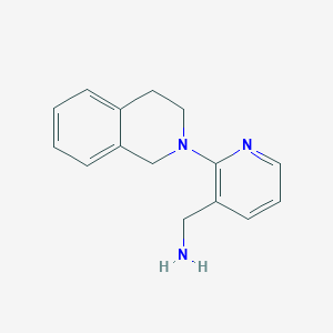 molecular formula C15H17N3 B1318061 {2-[3,4-Dihydro-2(1H)-isoquinolinyl]-3-pyridinyl}methanamine CAS No. 954257-49-9