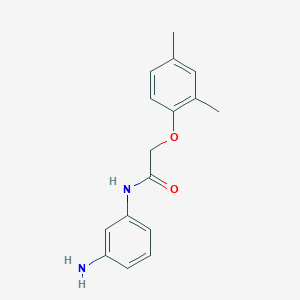 molecular formula C16H18N2O2 B1318062 N-(3-Aminophenyl)-2-(2,4-dimethylphenoxy)acetamide CAS No. 954262-58-9
