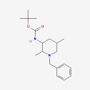 molecular formula C19H30N2O2 B13180620 tert-butyl N-(1-benzyl-2,5-dimethylpiperidin-3-yl)carbamate 