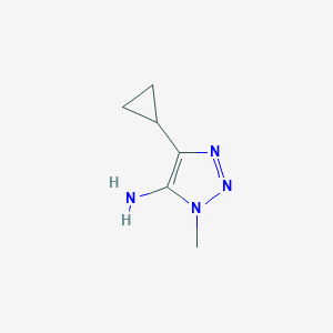 molecular formula C6H10N4 B13180623 4-Cyclopropyl-1-methyl-1H-1,2,3-triazol-5-amine 