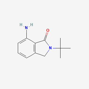 molecular formula C12H16N2O B13180639 7-Amino-2-tert-butyl-2,3-dihydro-1H-isoindol-1-one 