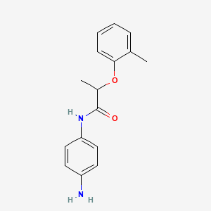 molecular formula C16H18N2O2 B1318067 N-(4-Aminophenyl)-2-(2-methylphenoxy)propanamide CAS No. 954271-80-8