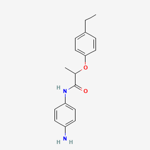 molecular formula C17H20N2O2 B1318069 N-(4-Aminophenyl)-2-(4-ethylphenoxy)propanamide CAS No. 954274-07-8