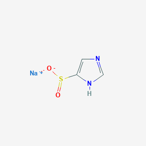 molecular formula C3H3N2NaO2S B13180704 Sodium 1H-imidazole-4-sulfinate 