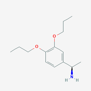 molecular formula C14H23NO2 B13180715 (1R)-1-(3,4-dipropoxyphenyl)ethanamine 