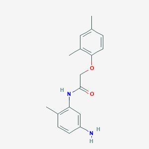 molecular formula C17H20N2O2 B1318072 N-(5-Amino-2-methylphenyl)-2-(2,4-dimethylphenoxy)acetamide CAS No. 954256-04-3