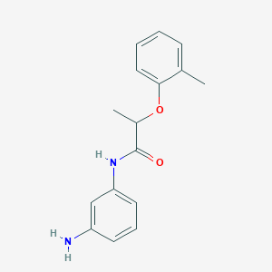 molecular formula C16H18N2O2 B1318073 N-(3-Aminophenyl)-2-(2-methylphenoxy)propanamide CAS No. 954257-10-4