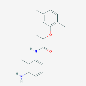 molecular formula C18H22N2O2 B1318074 N-(3-Amino-2-methylphenyl)-2-(2,5-dimethylphenoxy)propanamide CAS No. 954261-04-2
