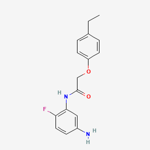 molecular formula C16H17FN2O2 B1318077 N-(5-Amino-2-fluorophenyl)-2-(4-ethylphenoxy)-acetamide CAS No. 954264-70-1