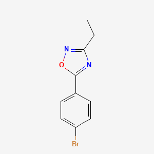 molecular formula C10H9BrN2O B13180775 5-(4-Bromophenyl)-3-ethyl-1,2,4-oxadiazole 
