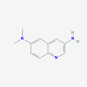 molecular formula C11H13N3 B13180793 N6,N6-Dimethylquinoline-3,6-diamine 