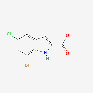 molecular formula C10H7BrClNO2 B13180799 Methyl7-bromo-5-chloro-1H-indole-2-carboxylate 