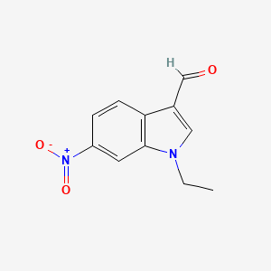 molecular formula C11H10N2O3 B13180807 1-Ethyl-6-nitro-1H-indole-3-carbaldehyde 