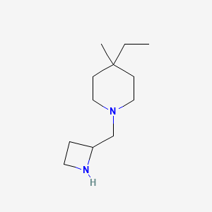 molecular formula C12H24N2 B13180815 1-[(Azetidin-2-yl)methyl]-4-ethyl-4-methylpiperidine 