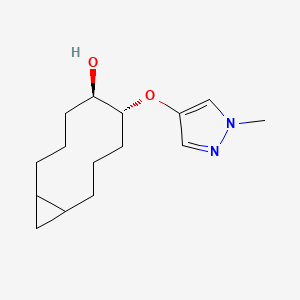 molecular formula C15H24N2O2 B13180831 (5R,6R)-6-[(1-Methyl-1H-pyrazol-4-yl)oxy]bicyclo[8.1.0]undecan-5-ol 