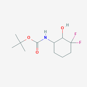 molecular formula C11H19F2NO3 B13180843 Tert-butyl N-(3,3-difluoro-2-hydroxycyclohexyl)carbamate 