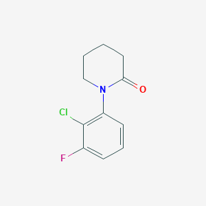 molecular formula C11H11ClFNO B13180863 1-(2-Chloro-3-fluorophenyl)piperidin-2-one 